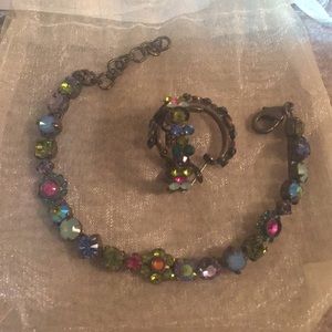 Sorrelli Bracelet and Earring Set Precious Stone